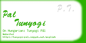 pal tunyogi business card